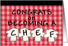 Congratulations on Becoming a Chef -Chef Hats card