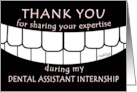 Thank You from Dental Assistant Intern Teeth card