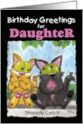 Birthday Greetings for Daughter Sharedy Cats Cats with Ice Cream Cone card