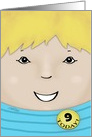 Customizable Happy Birthday 9 year old Boy-Blond-Haired Boy card