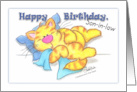 Chubby Orange Tabby Happy Birthday for Son-in-law card