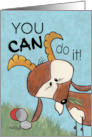 Encouragement Billy Goat and Tin Can You CAN do it card