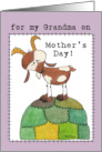 Happy Mother’s Day for Grandma Goat on a Hill from Grand Kid card