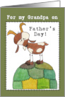 Happy Father’s Day for Grandpa Goat on a Hill from Grand Kid card