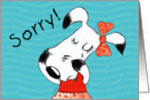 Belated Birthday Wish Crying Millie Ann Dog Character card