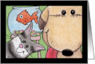 Thank You Veterinarian Dog Cat and Fish card