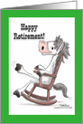 Rocking Horse, Happy Retirement, Horse in Rocking Chair card