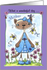 Happy Birthday to Mother-Siamese Cat in the Garden card