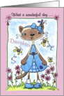 Happy Birthday to Daughter-Siamese Cat in the Garden card