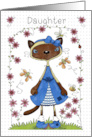Happy Birthday to Daughter Siamese Cat in the Garden card