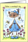 Happy Birthday to Aunt-Siamese Cat in the Garden card