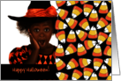 Happy Halloween Customizable Photo Card Crazy Candy Corn Faces card