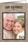 Happy Anniversary- Customizable Photo Card- Picture Frame on Wall card