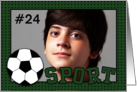 Happy Birthday Soccer Sport Customizable Photo Card