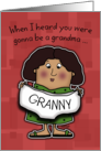 First Time Grandma Congratulations Granny Panties Brown Hair card