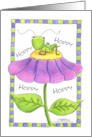 Grasshopper on Flower Hoppy Congratulations card