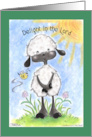 Sheep in Sunlight Happy Birthday Delight in the Lord card