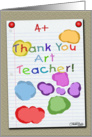 Thank You for Art Teacher-Paint Splotches card