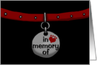 Loss of Pet Sympathy In Memory Collar Black Background card