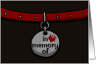 Loss of Dog Sympathy In Memory Collar Brown Tan Background card