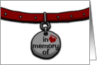 Loss of Pet Sympathy In Memory Collar White Background card