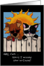 Belated Birthday for Cousin Dog and Cat in Sunglasses card