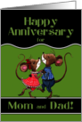 Happy Anniversary to Mom and Dad Two Dancing Mice card