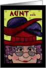 Humorous Birthday for Aunt Mature Lady With Many Hats card