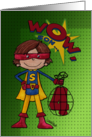 4th Birthday for Son- Superhero-Comic Style card