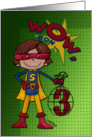 3rd Birthday for Son- Superhero-Comic Style card