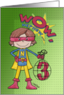 3rd Birthday for Nephew- Superhero-Comic Style card