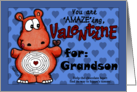 Valentine for Grandson Hippo and Chocolate Maze card