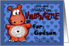 Valentine for Godson Hippo and Chocolate Maze card