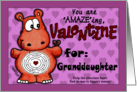 Valentine for Granddaughter Hippo and Chocolate Maze card