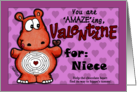 Valentine for Niece Hippo and Chocolate Maze card