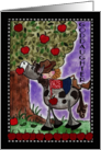 Happy Birthday for Goddaughter Lazy Daze Girl on Horse card