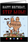 Happy Birthday for Texan Step Mom-Native Texas Animals card