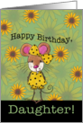 Happy Birthday for Daughter-Mouse and Sunflowers card