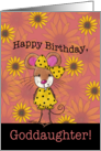 Happy Birthday for Goddaughter-Mouse and Sunflowers card