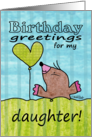 Happy Birthday for Daughter-Mole with Balloon card