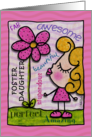 Happy Birthday for Foster Daughter- Little Girl with Flower card