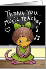Thank You for Music Teacher- Mollie Mole at the Chalkboard card