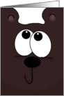 Belated Birthday Wish for Friend Bear in Mind Cartoon Bear Face card