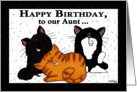 Happy Birthday to Our Aunt Three Shedding Cats card