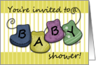 Baby Shower Invitation BABY Booties card