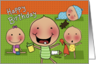 Happy Birthday from Daycare Provider Babysitter Babies in Playroom card