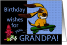 Birthday for Grandpa Skateboarding Dog yEARS Fly By card