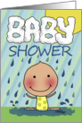 Baby Shower Invitation BABY Rain CLoud card