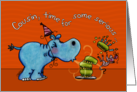 Happy Birthday for Cousin Hippo Makes a Wish card