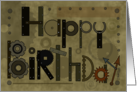 Steampunk Happy Birthday Mechanical Parts Gears card